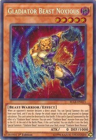 Gladiator Beast Noxious BLLR-EN021 card from Battles of Legend: Light's Revenge