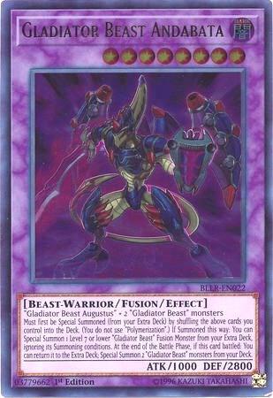 Gladiator Beast Andabata BLLR-EN022 card from Battles of Legend: Light's Revenge