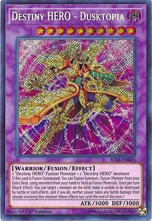Destiny HERO - Dusktopia BLLR-EN025 card from Battles of Legend: Light's Revenge