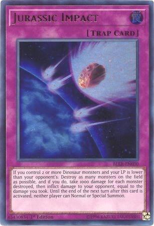 Jurassic Impact BLLR-EN030 card from Battles of Legend: Light's Revenge