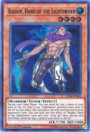 Raiden, Hand of the Lightsworn BLLR-EN042 card from Battles of Legend: Light's Revenge