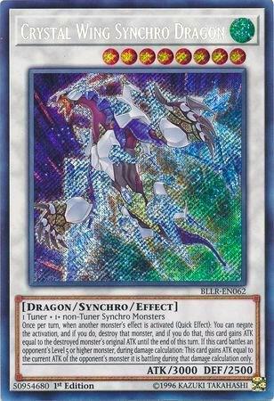 Crystal Wing Synchro Dragon BLLR-EN062 card from Battles of Legend: Light's Revenge