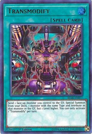 Transmodify BLLR-EN077 card from Battles of Legend: Light's Revenge