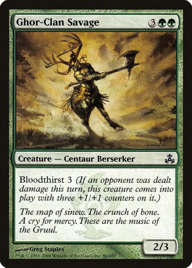 Ghor-Clan Savage 86 card from Guildpact