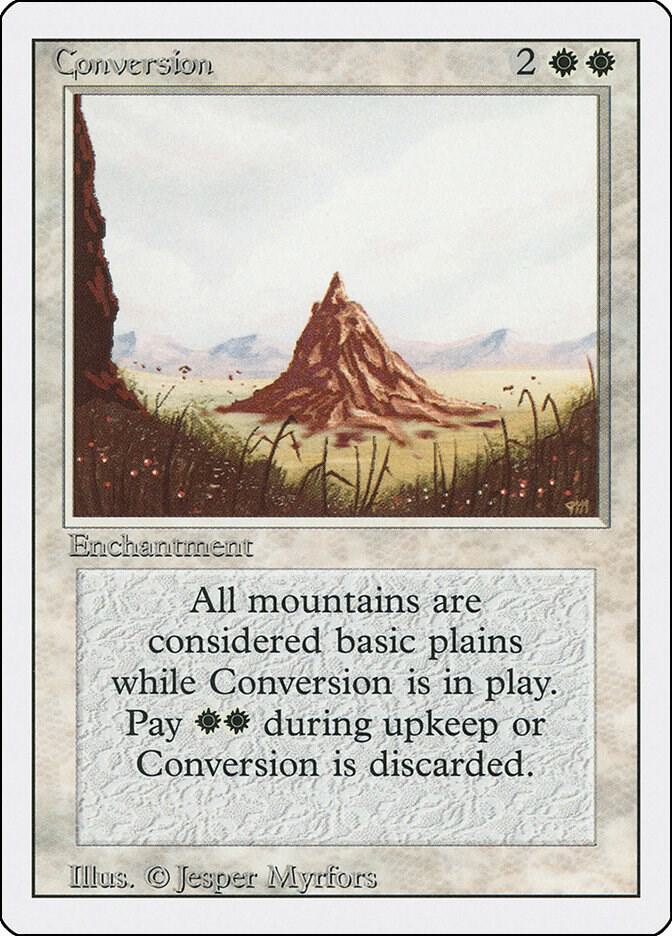 Conversion card from Revised Edition