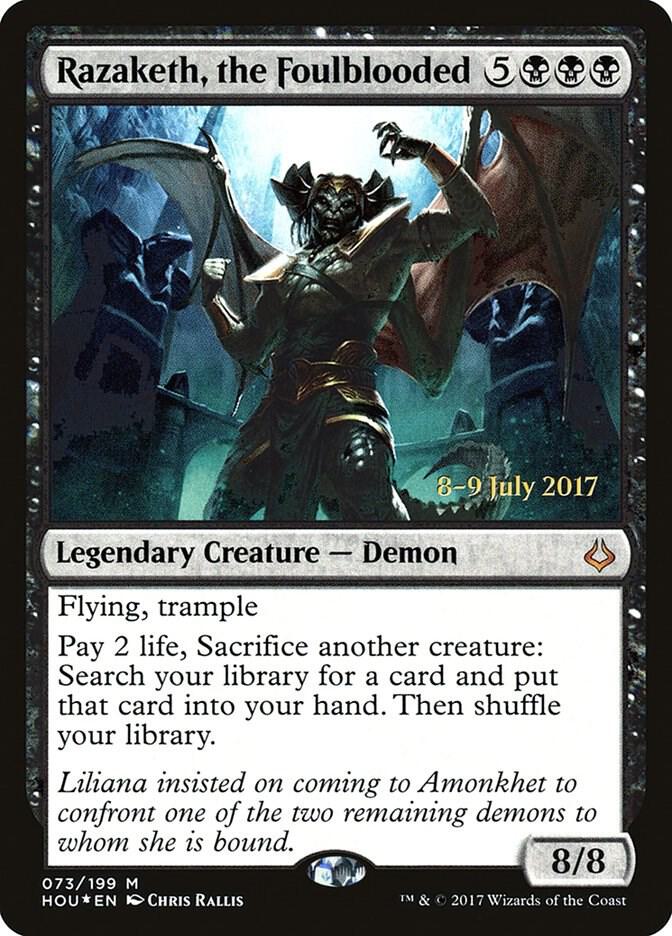 Razaketh, the Foulblooded 73 card from Prerelease Cards