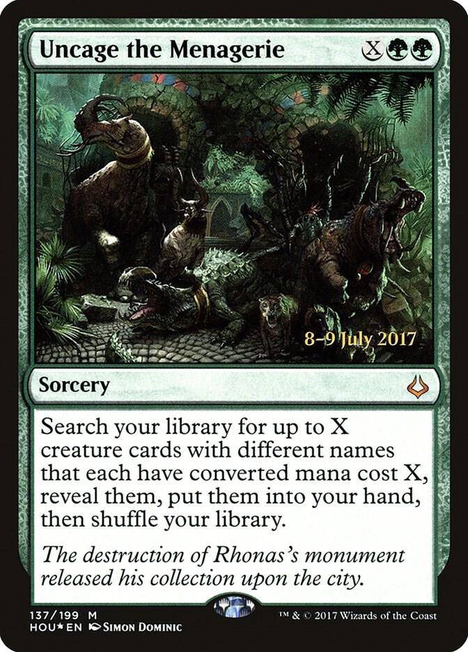Uncage the Menagerie 137 card from Prerelease Cards