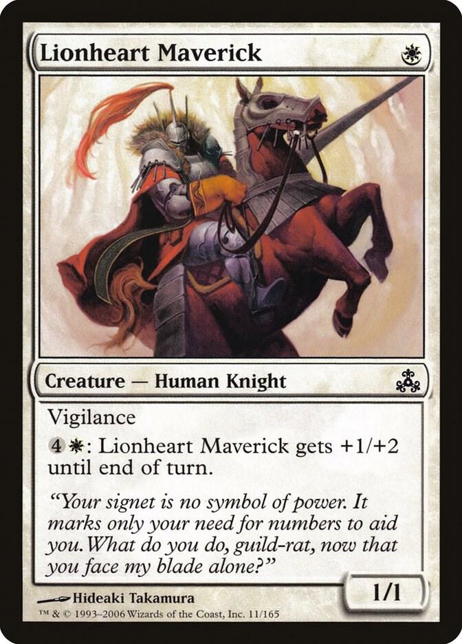 Lionheart Maverick 11 card from Guildpact