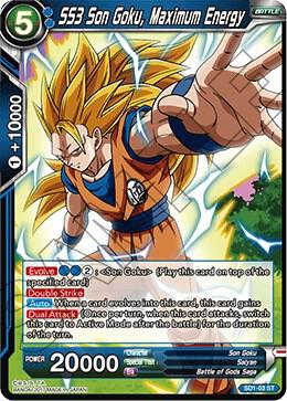 SS3 Son Goku, Maximum Energy SD1-03 card from Galactic Battle