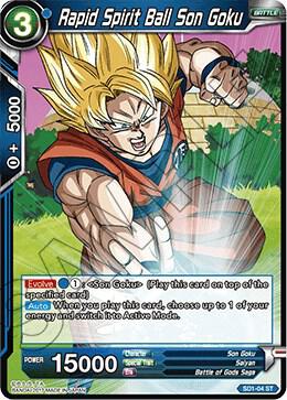 Rapid Spirit Ball Son Goku SD1-04 card from Galactic Battle