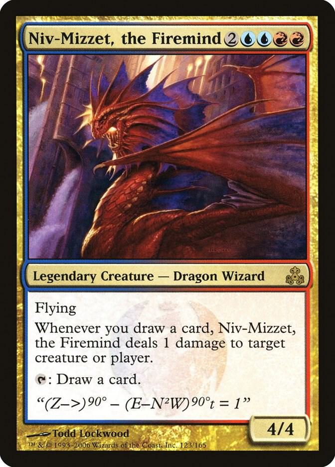Niv-Mizzet, the Firemind 123 card from Guildpact