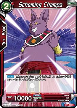 Scheming Champa BT1-006 card from Galactic Battle