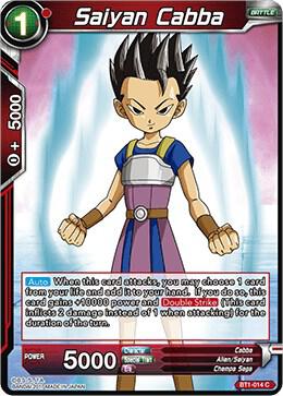 Saiyan Cabba (2017) BT1-014 card from Galactic Battle