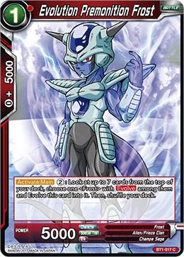Evolution Premonition Frost BT1-017 card from Galactic Battle