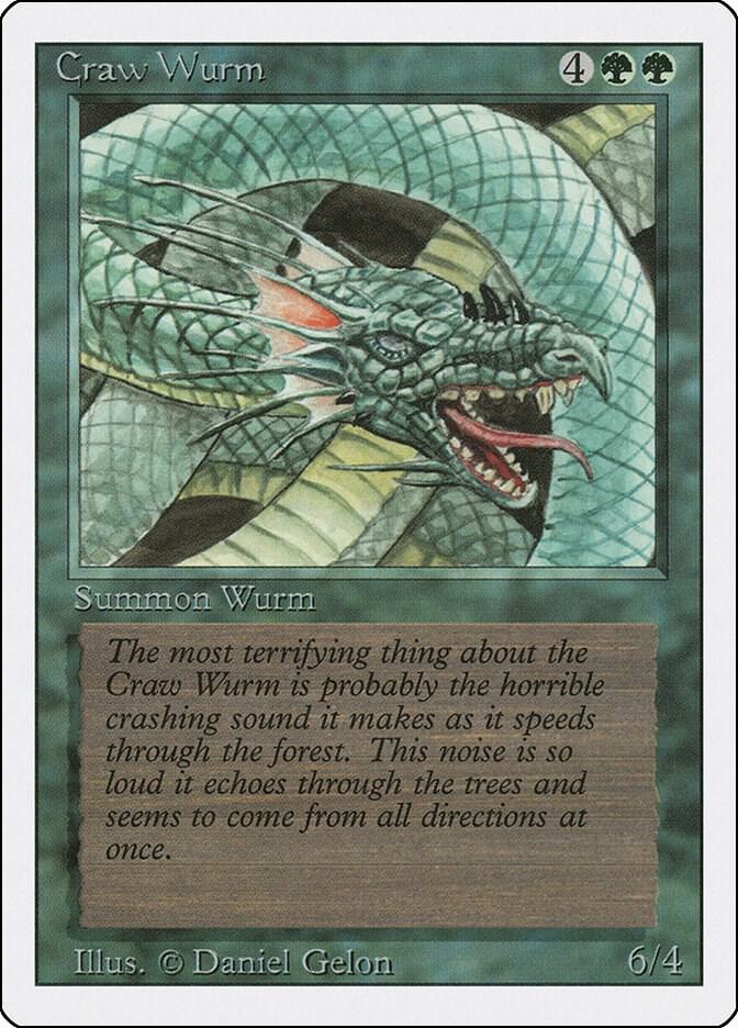 Craw Wurm card from Revised Edition
