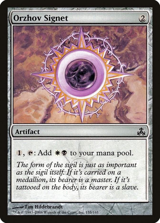 Orzhov Signet 155 card from Guildpact