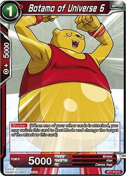 Botamo of Universe 6 BT1-019 card from Galactic Battle