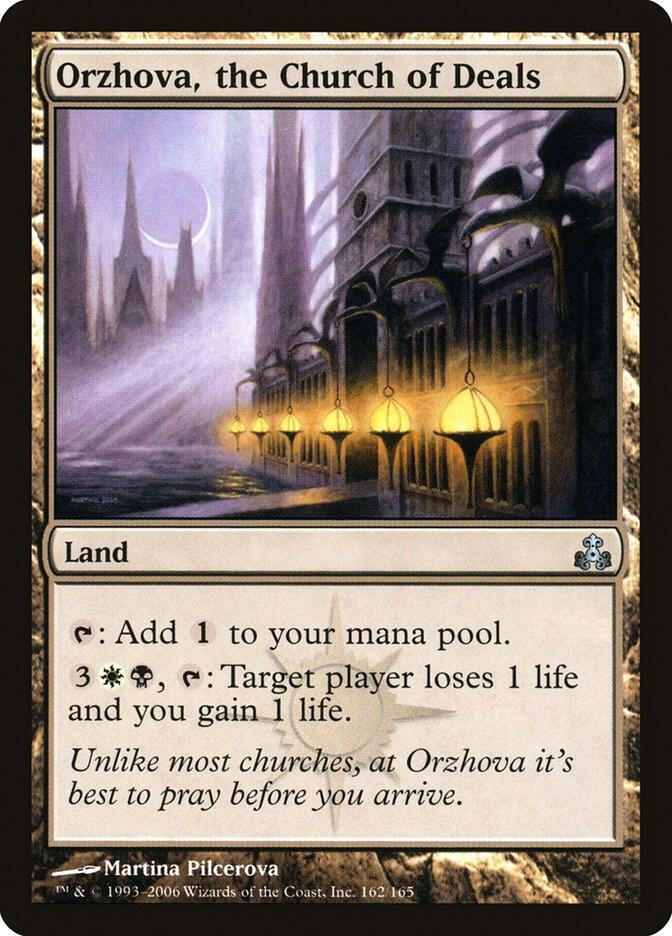 Orzhova, the Church of Deals 162 card from Guildpact