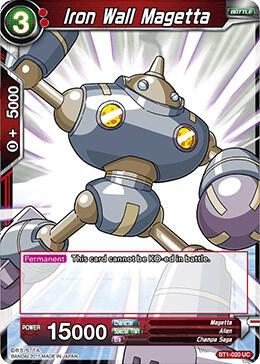 Iron Wall Magetta BT1-020 card from Galactic Battle