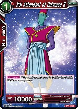 Kai Attendant of Universe 6 BT1-023 card from Galactic Battle