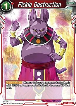 Fickle Destruction BT1-026 card from Galactic Battle