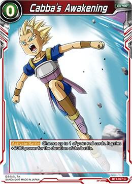 Cabba's Awakening (2017) BT1-027 card from Galactic Battle