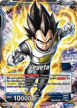 Vegeta // Super Saiyan Blue Vegeta BT1-028 card from Galactic Battle