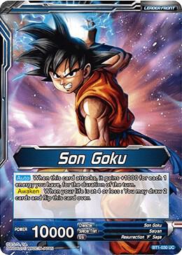 Son Goku // Super Saiyan Blue Son Goku BT1-030 card from Galactic Battle