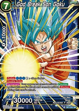 God Break Son Goku BT1-031 card from Galactic Battle