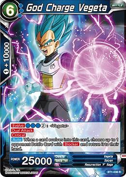 God Charge Vegeta BT1-036 card from Galactic Battle