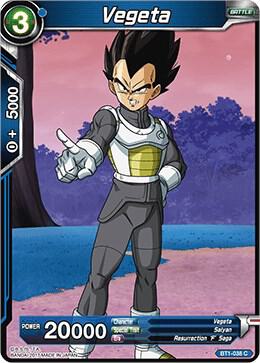 Vegeta BT1-038 card from Galactic Battle