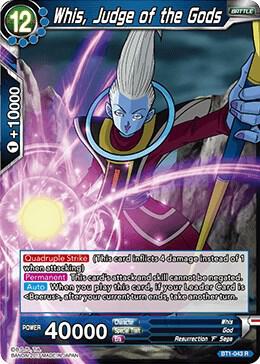 Whis, Judge of the Gods BT1-043 card from Galactic Battle
