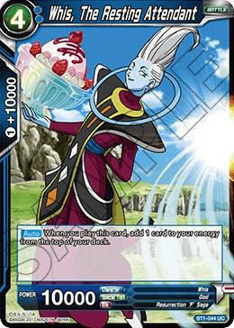 Whis, The Resting Attendant BT1-044 card from Galactic Battle