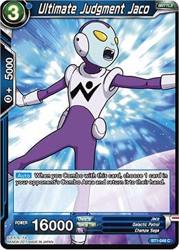 Ultimate Judgment Jaco BT1-048 card from Galactic Battle