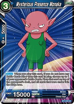 Mysterious Presence Monaka BT1-049 card from Galactic Battle