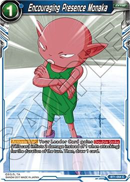 Encouraging Presence Monaka BT1-054 card from Galactic Battle