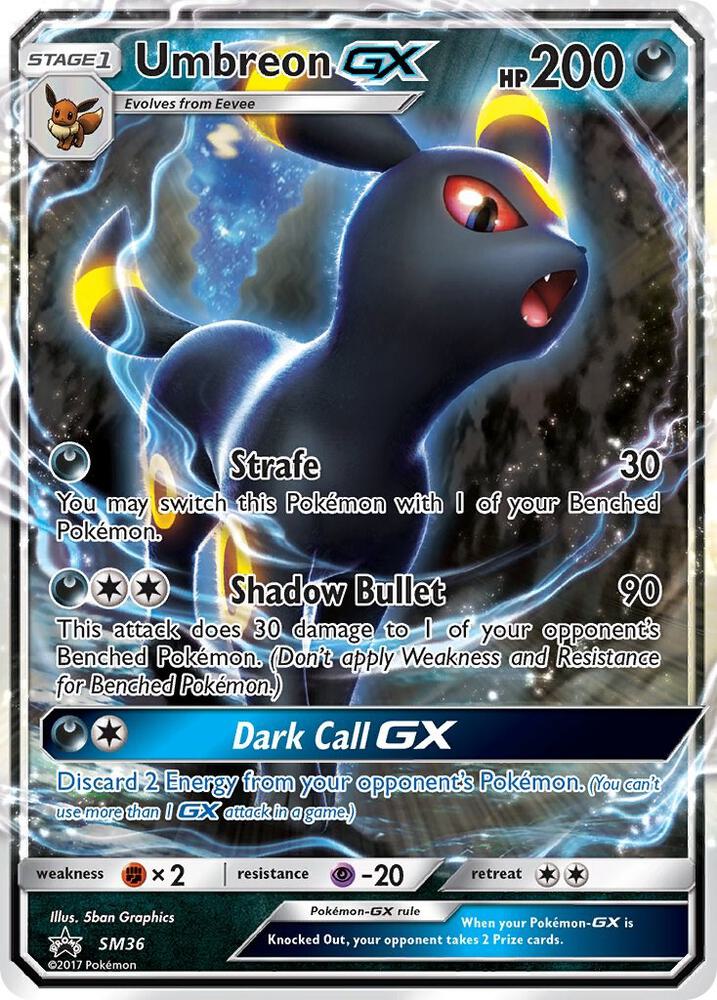 Umbreon GX SM36 card from SM Promos