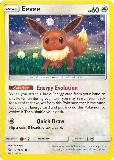 Eevee (Cosmos Holo) 101/149 card from Miscellaneous Cards & Products