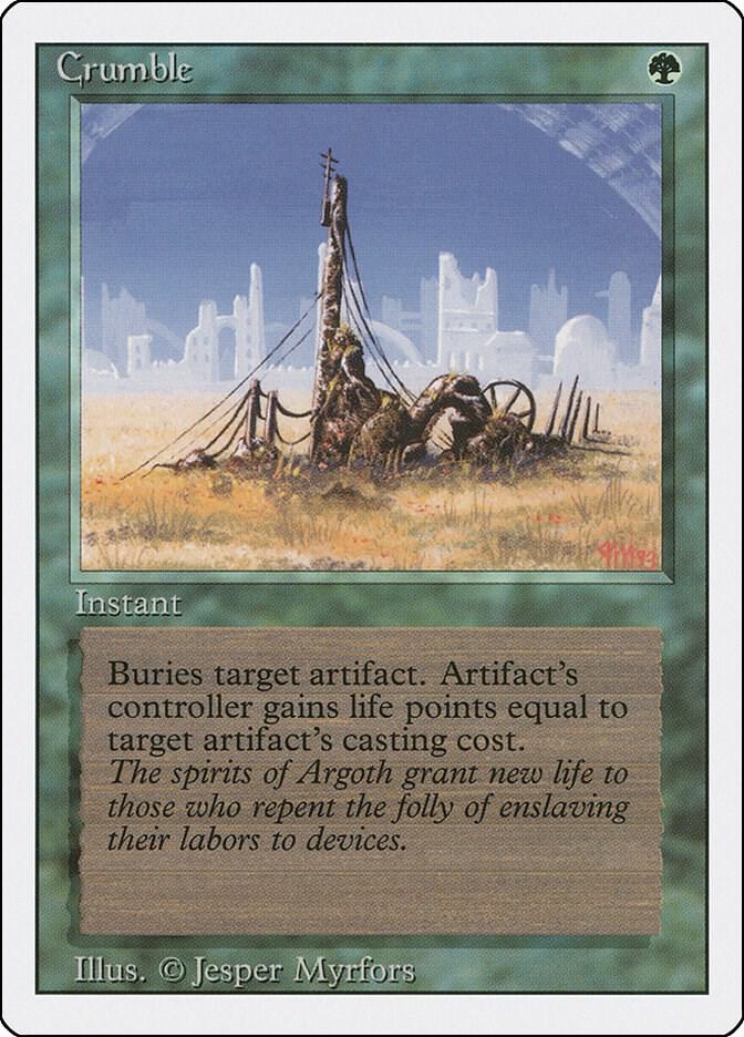 Crumble card from Revised Edition