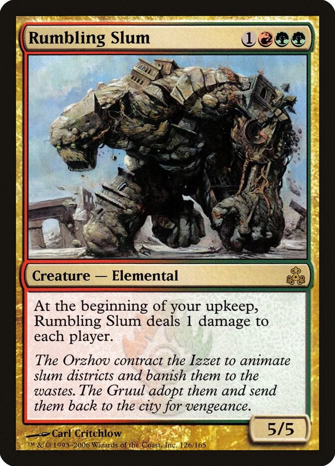 Rumbling Slum 126 card from Guildpact