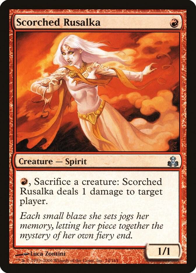 Scorched Rusalka 74 card from Guildpact