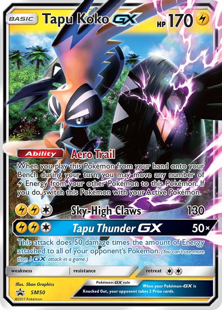 Tapu Koko GX SM50 card from SM Promos