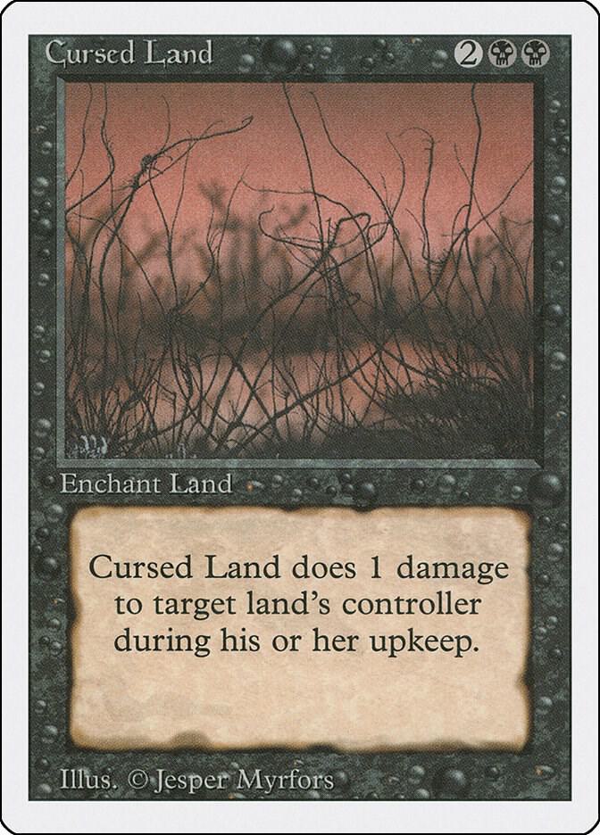 Cursed Land card from Revised Edition