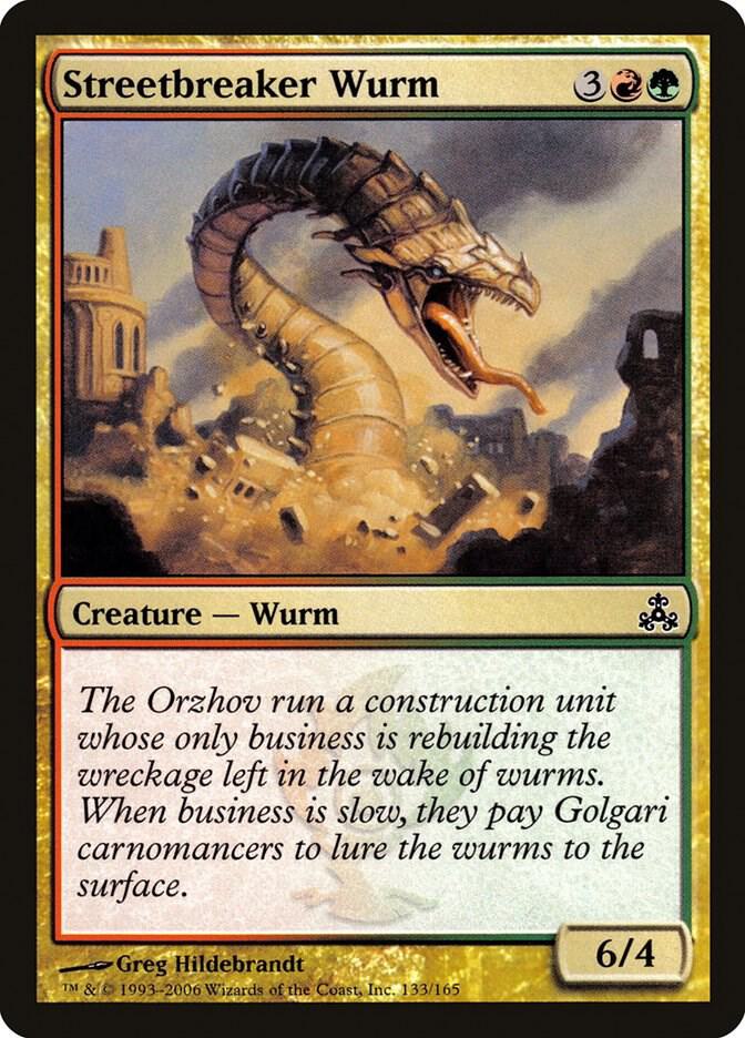 Streetbreaker Wurm 133 card from Guildpact