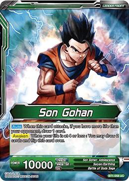 Son Gohan // Full Power Son Gohan BT1-058 card from Galactic Battle