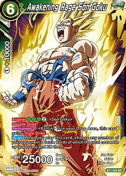 Awakening Rage Son Goku BT1-059 card from Galactic Battle