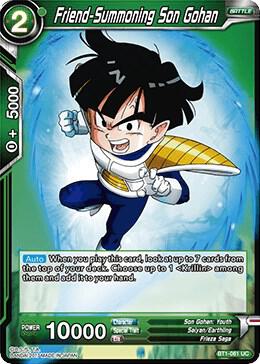 Friend-Summoning Son Gohan BT1-061 card from Galactic Battle