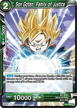 Son Goten, Family of Justice BT1-063 card from Galactic Battle