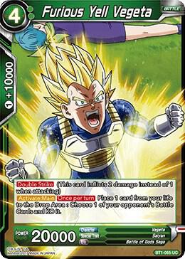 Furious Yell Vegeta BT1-065 card from Galactic Battle