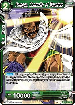 Paragus, Controller of Monsters BT1-077 card from Galactic Battle